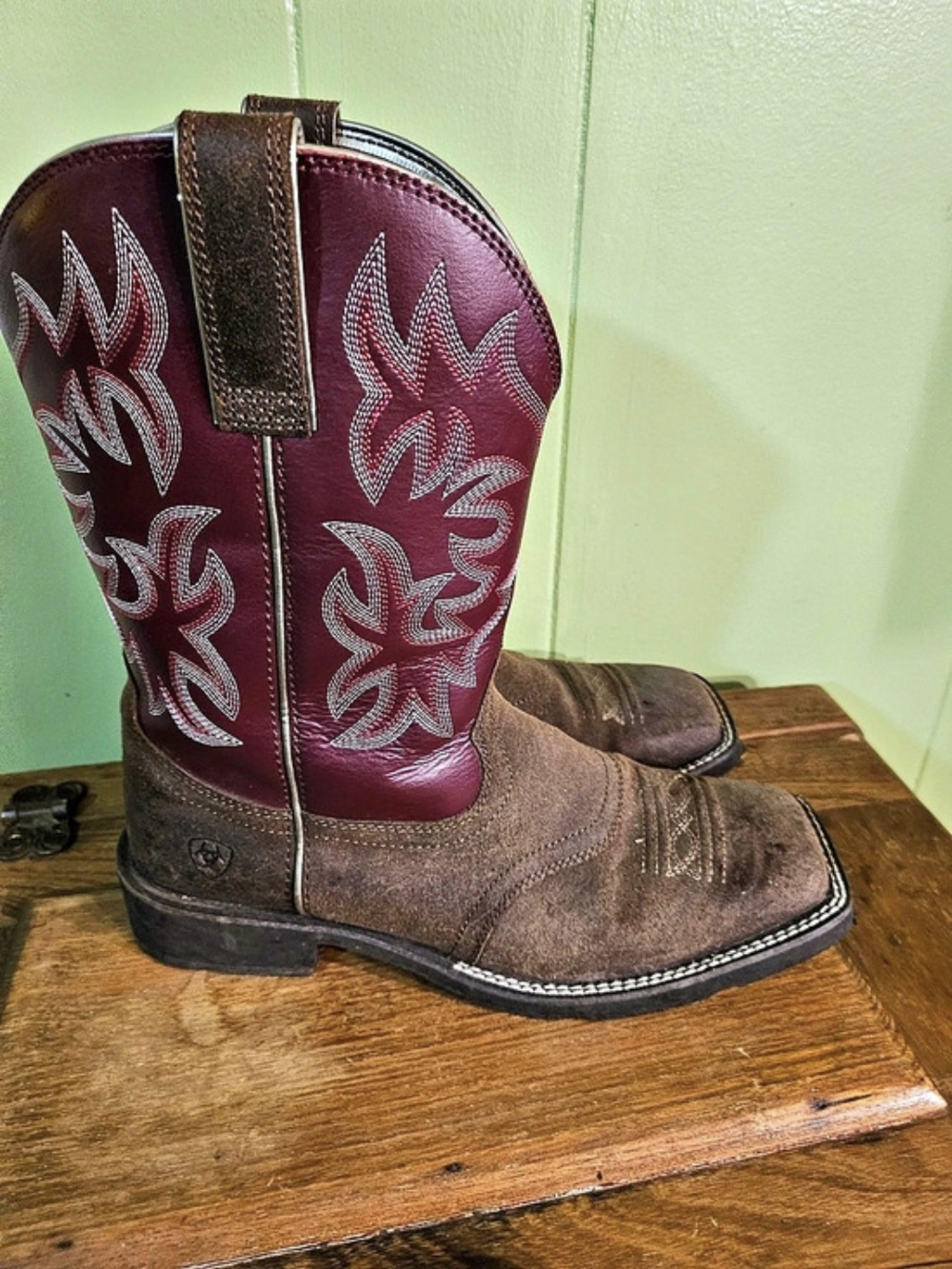 Ariat Delilah Western Boot Boots Brown & Burgundy US 8.5 B